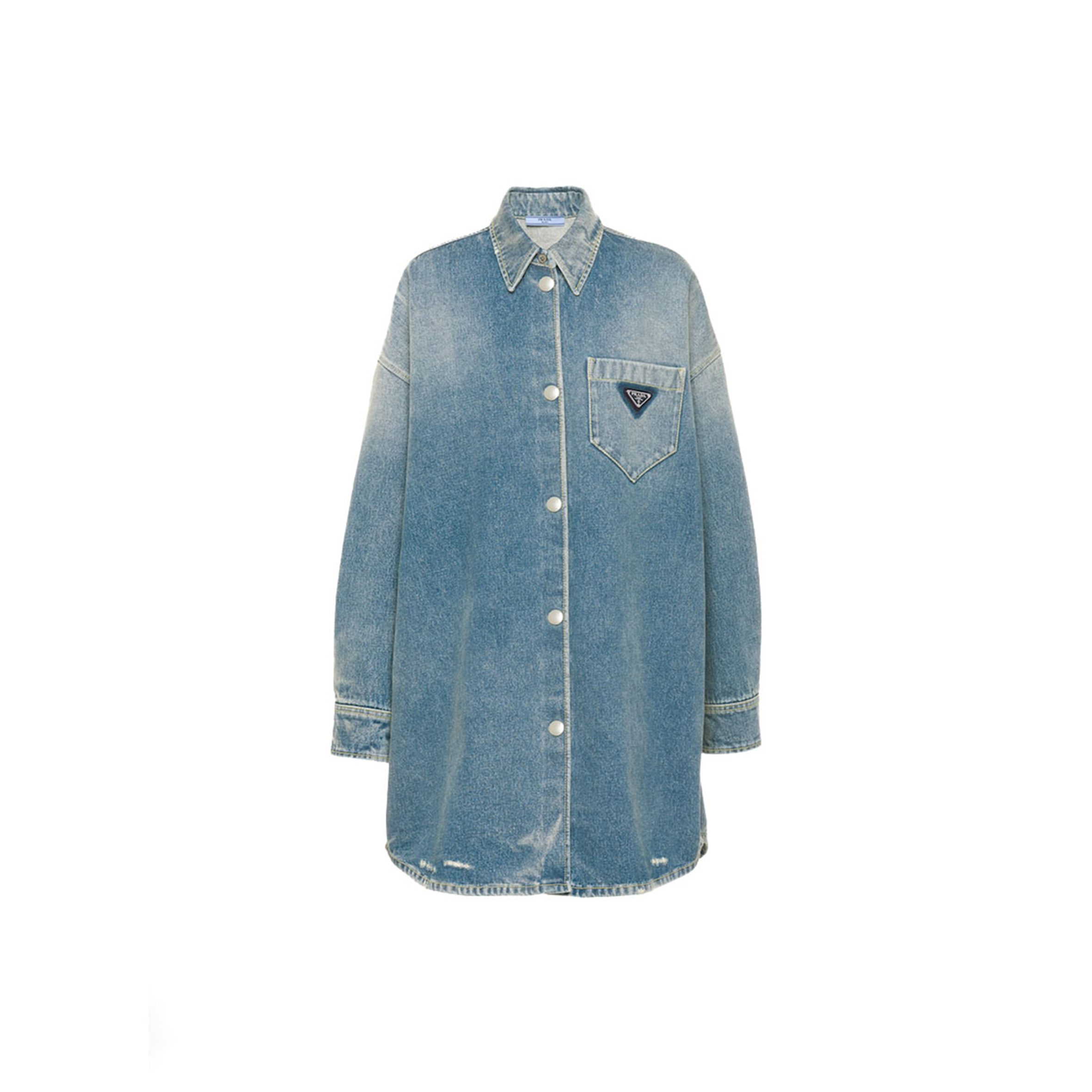 PRADA OVERSIZED ORGANIC DENIM SHIRT GFC036